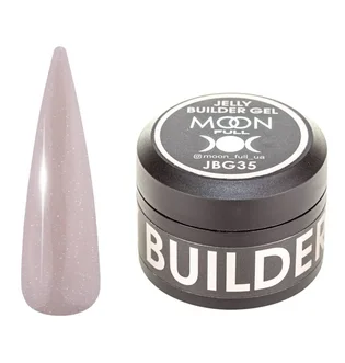 Jelly Nail Extension Gel Moon Full Builder #35, dark beige translucent with shimmer, 30 ml