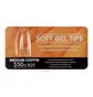 Гелеві тіпси Soft Gel Tips Medium Coffin #4, прозорі, 550 шт