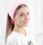 Махрова пов'язка для волосся на липучці для макіяжу, чорна
