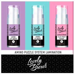 Система ламинирования бровей и ресниц Lovely Brows Amino Puzzle, 3х10 мл