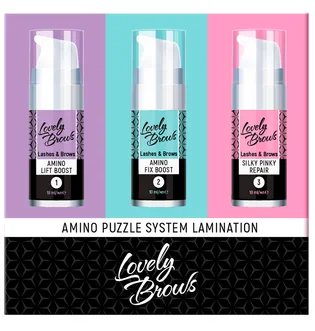 Система ламинирования бровей и ресниц Lovely Brows Amino Puzzle, 3х10 мл