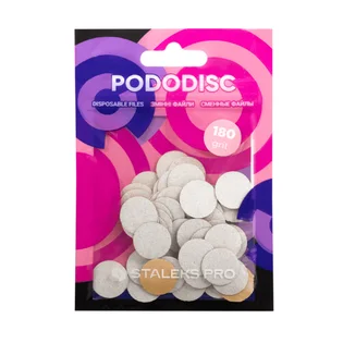 Змінні білі файли для педикюрного диска Staleks Pododisc S, 180 грит, 50 шт
