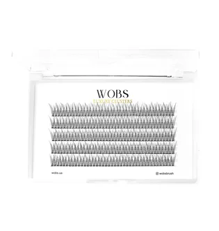 Накладні пучкові вії WoBs Fish Tail 10D, товщина 0.07, довжина 12 мм, 200 шт