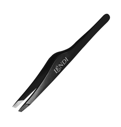 Скошений пінцет для брів Lendi, Black