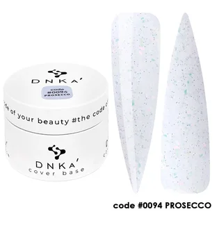 Камуфлююча база для нігтів DNKa' Cover Rubber Base French #0094 Prosecco, банка, 30 мл