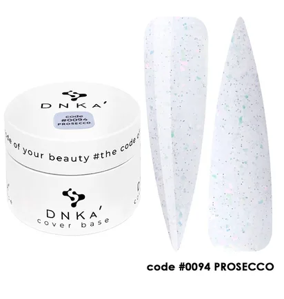Камуфлююча база для нігтів DNKa' Cover Rubber Base French #0094 Prosecco, банка, 30 мл