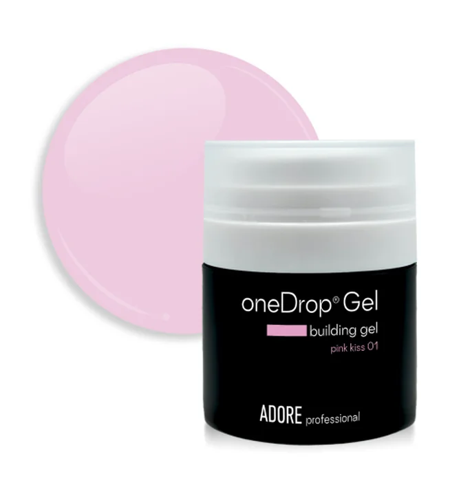 Гель для нарощування нігтів Adore Professional One Drop Gel №01 Pink Kiss, 30 г