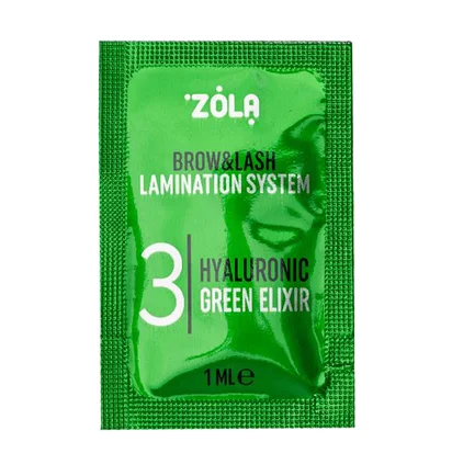 Засіб для ламінування ZOLA Color Lab #3 Hyaluronic Green Elixir, саше, 1 мл