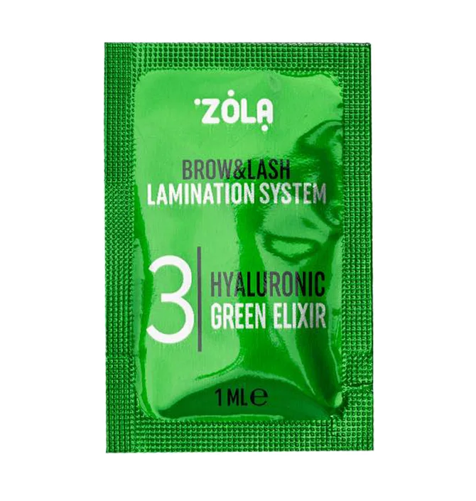Lamination Solution ZOLA Color Lab #3 Hyaluronic Green Elixir, sachet, 3×1 ml