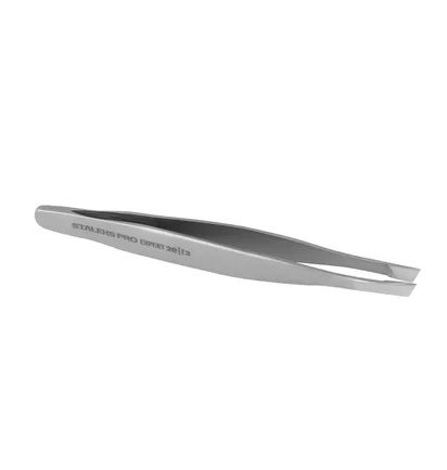 Пінцет для брів Staleks Expert 20 Type 3, з широкими скошеними кромками