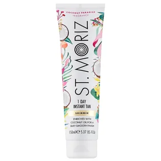 Бронзатор з ефектом засмаги St.Moriz Shimmer 1 Day Tan Coconut Paradise, 150 мл