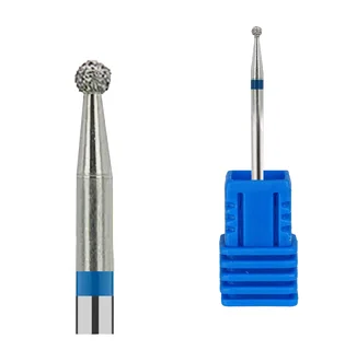 Diamond Drill Bit Kraken Nails, ball, with blue notch, 1.8×1.7 mm