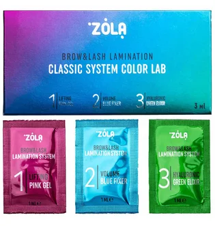 Набір для ламінування ZOLA Color Lab, саше, 3×1 мл