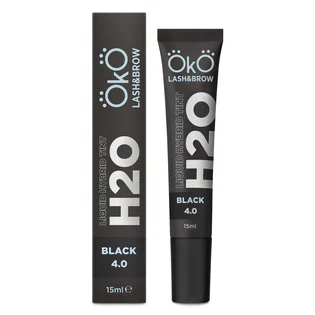 Фарба для брів та вій OKO Lash&Brow H2O Liquid Hybrid Tint, #4.0 Black, 15 мл