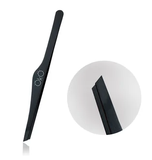 Tweezers OKO Lash&Brow magnetic, angled (Hand-Sharpened)