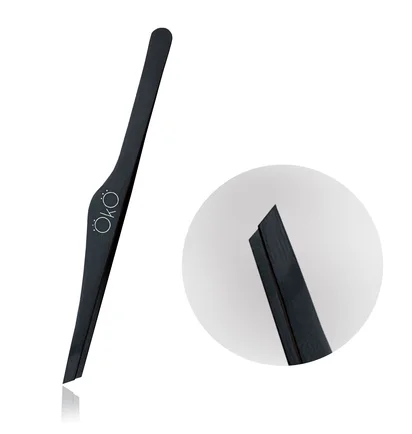 Tweezers OKO Lash&Brow magnetic, angled (Hand-Sharpened)
