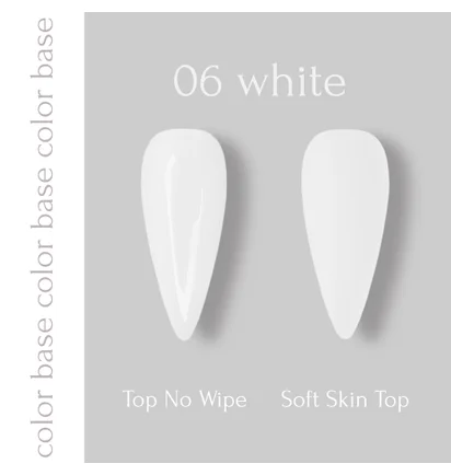 Кольорова база для нігтів Adore Professional Color Base №06 White, 8 мл