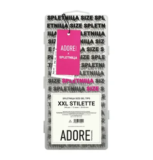 Набір типс для нарощування нігтів Adore Professional SPLETNIца XXL Gel Tips Stiletto, 240 шт