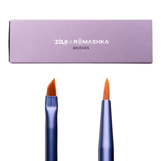 Набор кистей для окрашивания бровей и ресниц ZOLA x Romashka