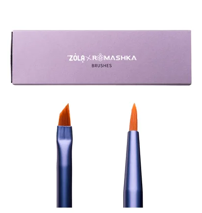 Набор кистей для окрашивания бровей и ресниц ZOLA x Romashka