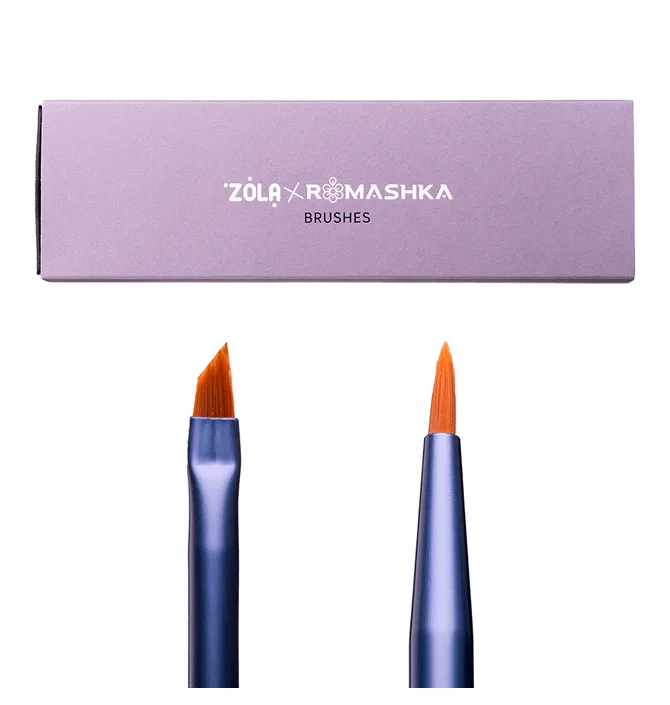 Набор кистей для окрашивания бровей и ресниц ZOLA x Romashka