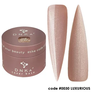 Камуфлююча база для нігтів з шиммером DNKa' Cover Rubber Base French #0030 Luxurious, банка, 30 мл