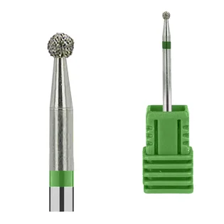 Diamond Drill Bit Kraken Nails, ball, with green notch, 2.3×2.2 mm