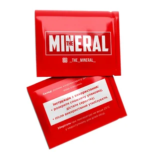 Влажная салфетка The Mineral с хлоргексидином, красная, саше