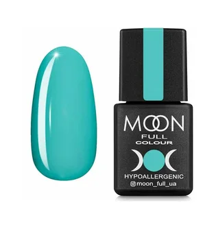 Гель-лак Moon Full Summer #629, яскравий біло-зелений, 8 мл