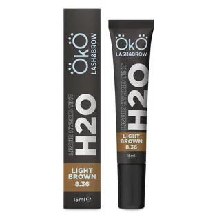 Фарба для брів та вій OKO Lash&Brow H2O Liquid Hybrid Tint, #8.36 Light Brown, 15 мл