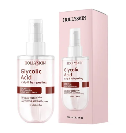 Відлущуючий пілінг для шкіри голови HollySkin Glycolic Acid з гліколевою кислотою, 100 мл
