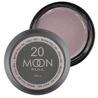 Nail Extension Polygel Moon Full #20, beige with shimmer, 30 ml