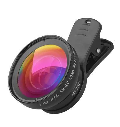Лінза для телефону 2-в-1 Phone Lens 0.45× ширококутна + макро