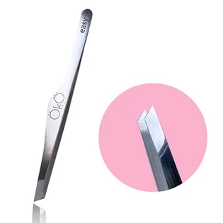 Пінцет для брів OKO Lash&Brow Easy Touch №02, скошений, м'який нажим (ручне заточування)