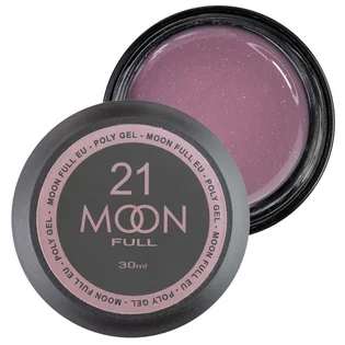 Nail Extension Polygel Moon Full #21, pink with shimmer, 30 ml
