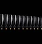 Гелеві тіпси Soft Gel Tips Long Stiletto #1, прозорі, 550 шт