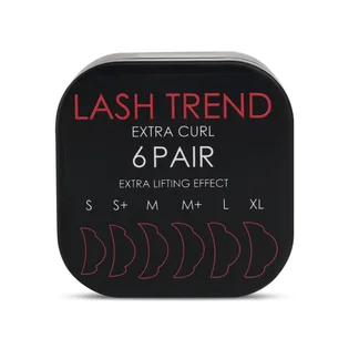 Набір глянсових валиків для ламінування вій Lash Trend Extra, розмір S/S+/M/M+/L/XL, 6 пар