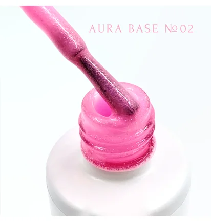 Chameleon Base Adore Professional Aura with Shimmer for Nails No. 02, Peach Pink, 8 ml
