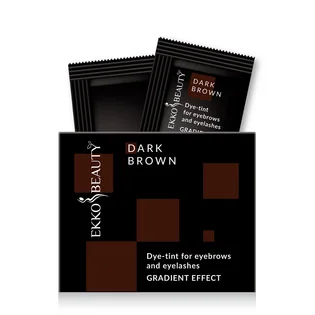 Tint dye for eyebrows and eyelashes Ekko Beauty Gradient Effect, Dark Brown, 3 ml