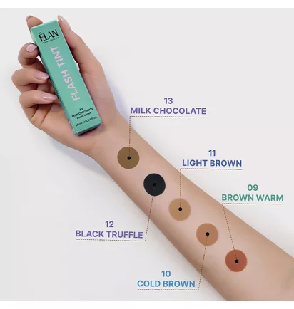 Dye for eyebrows ELAN Flash Tint, Milk Chocolate #13, 10 ml