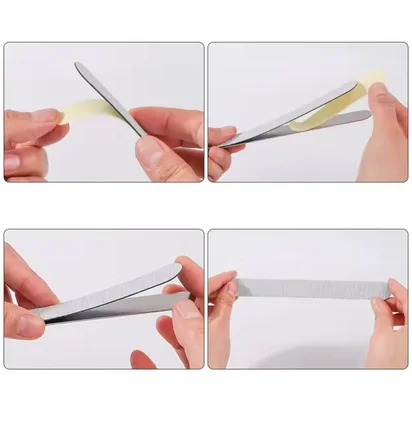 Adhesive Abrasive Nail File Refill, for rectangular base, 180×20 mm, 240 grit, black, 50 pcs