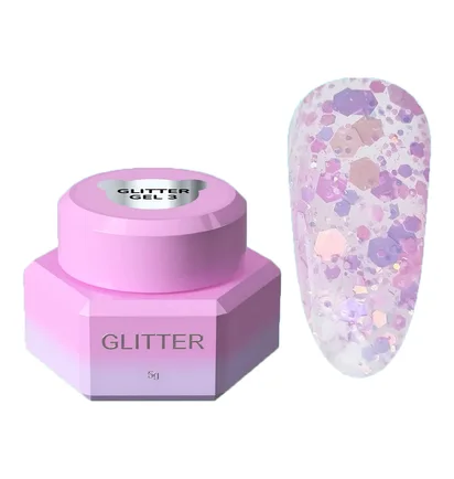 Блискітки для нігтів YouAreCute Glitter Gel, #3, 5г