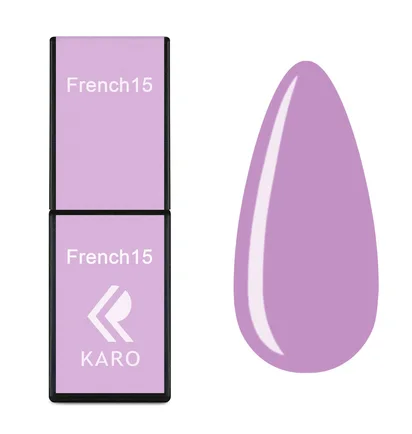 Kolorowy lakier hybrydowy Karo French #015, 8 ml