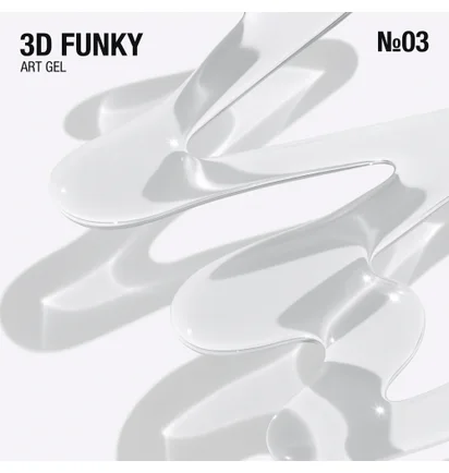 Арт-гель для об'ємних дизайнів нігтів Adore Professional 3D Funky №03 Clear, 15 мл