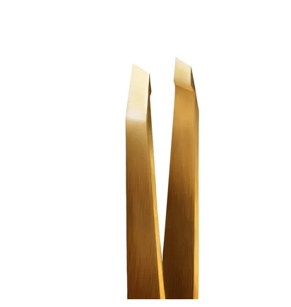 Скошений пінцет для брів CTR Gold