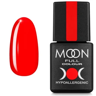 Гель-лак Moon Full Neon #708, яскраво-червоний, 8 мл