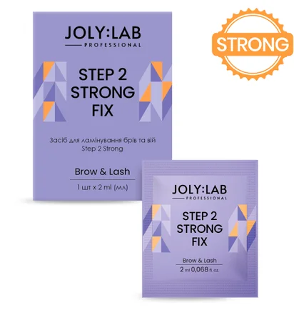 Средство для ламинирования бровей и ресниц JolyLab Strong, Step 2, 2 мл