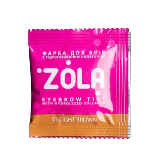 Фарба для брів ZOLA, Light Brown #01, саше, 5 мл