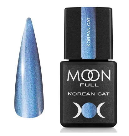 Гель-лак Moon Full Korean Cat #02, Льодовий Блакитний, 8 мл