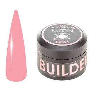 Żel-galaretka do przedłużania paznokci Moon Full Builder #25, delikatny różowy półprzezroczysty, 30 ml
